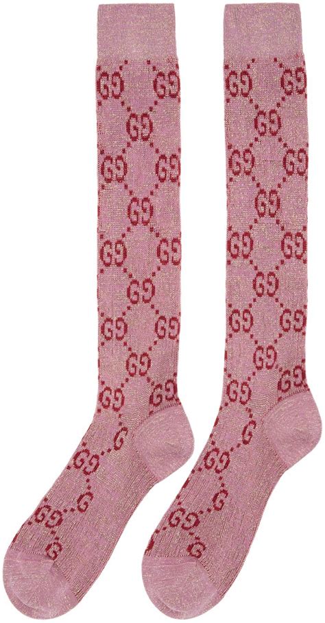 gucci pink socks|faux Gucci tights.